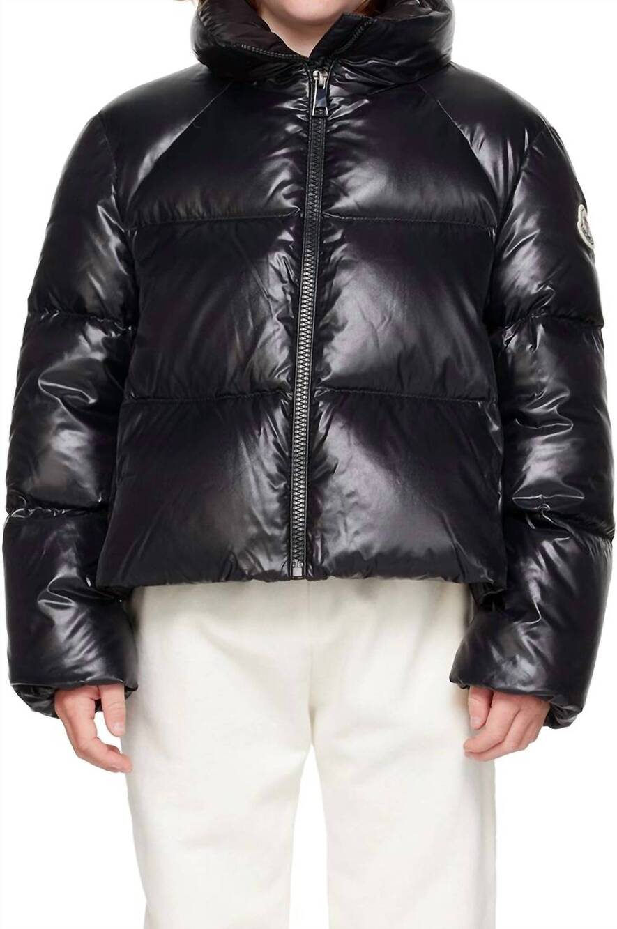 NEW MONCLER kids' breteuil down puffer jacket in black